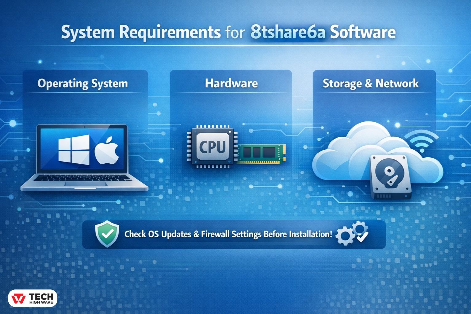 System Requirements for 8tshare6a Software