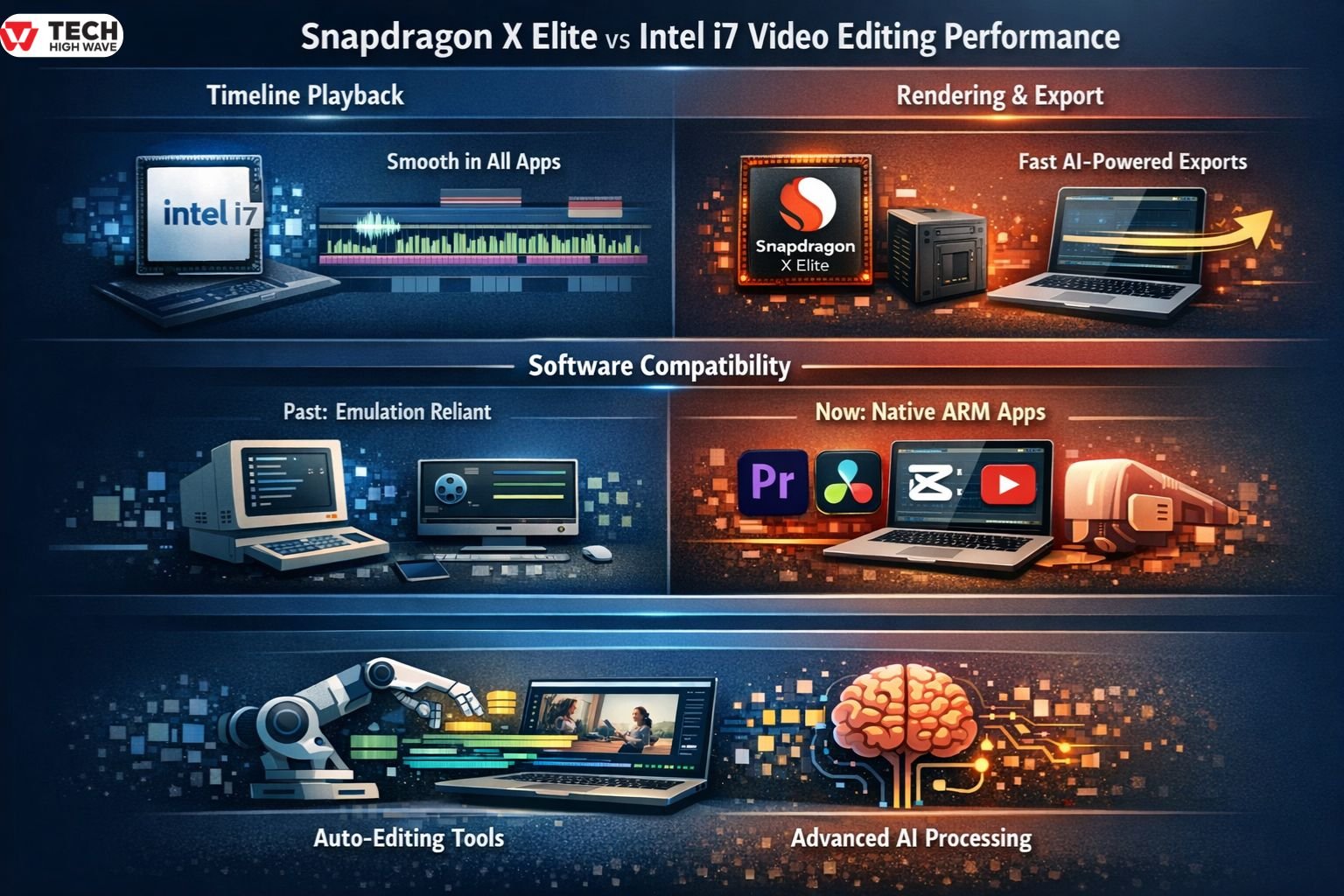 How Snapdragon X Elite vs Intel i7 Video Editing Works